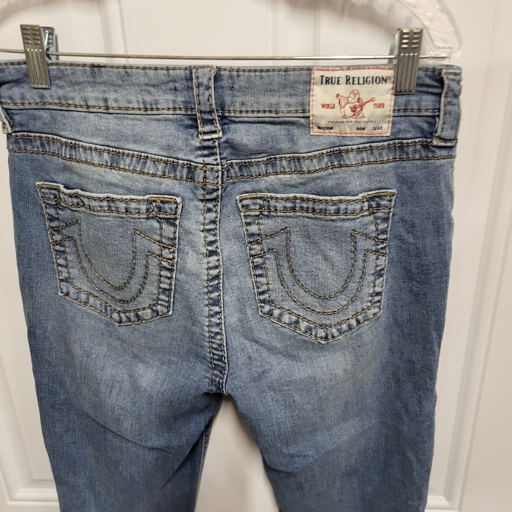 True Religion Jeans Women‎ Blue JENNIE Curvy Super Skinny Mid Rise Size 30 - Picture 10 of 11